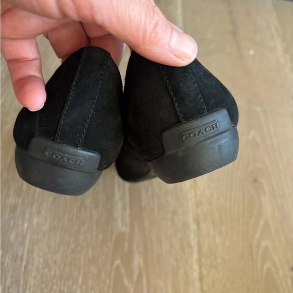 Coach Black Flats with Velvet Bows & Quilted Insole Size 8 EUC - Picture 5 of 8